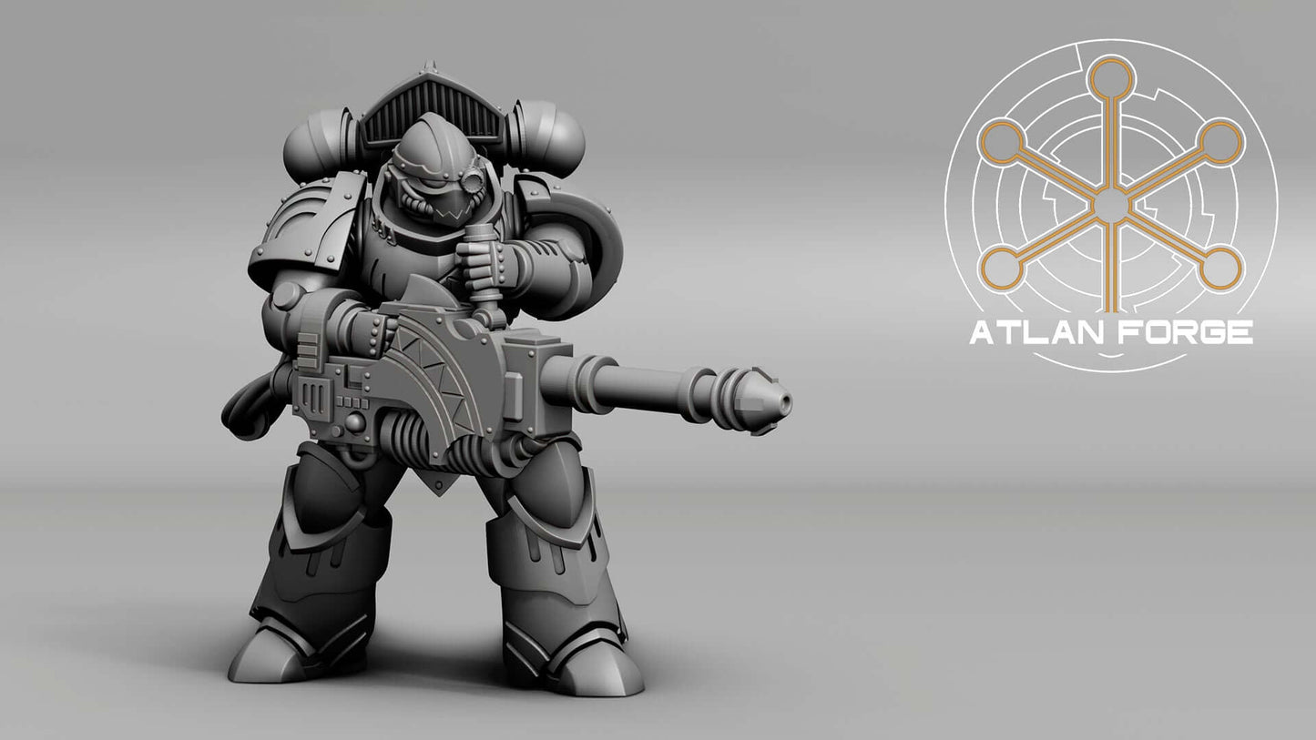 Wai Toa Delugers -  Sci-Fi Wargaming Miniatures, 32mm Scale