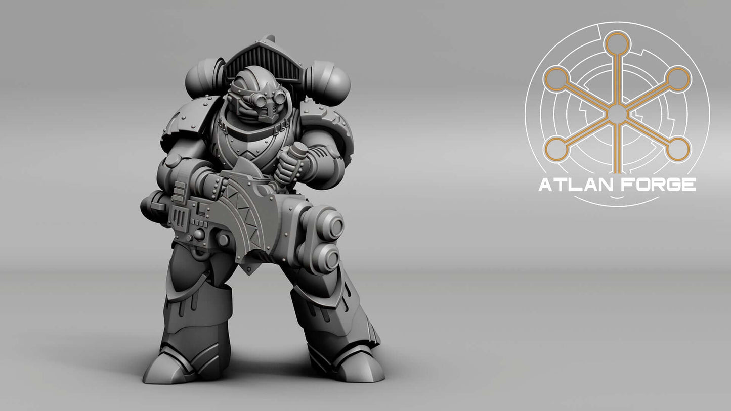 Wai Toa Delugers -  Sci-Fi Wargaming Miniatures, 32mm Scale