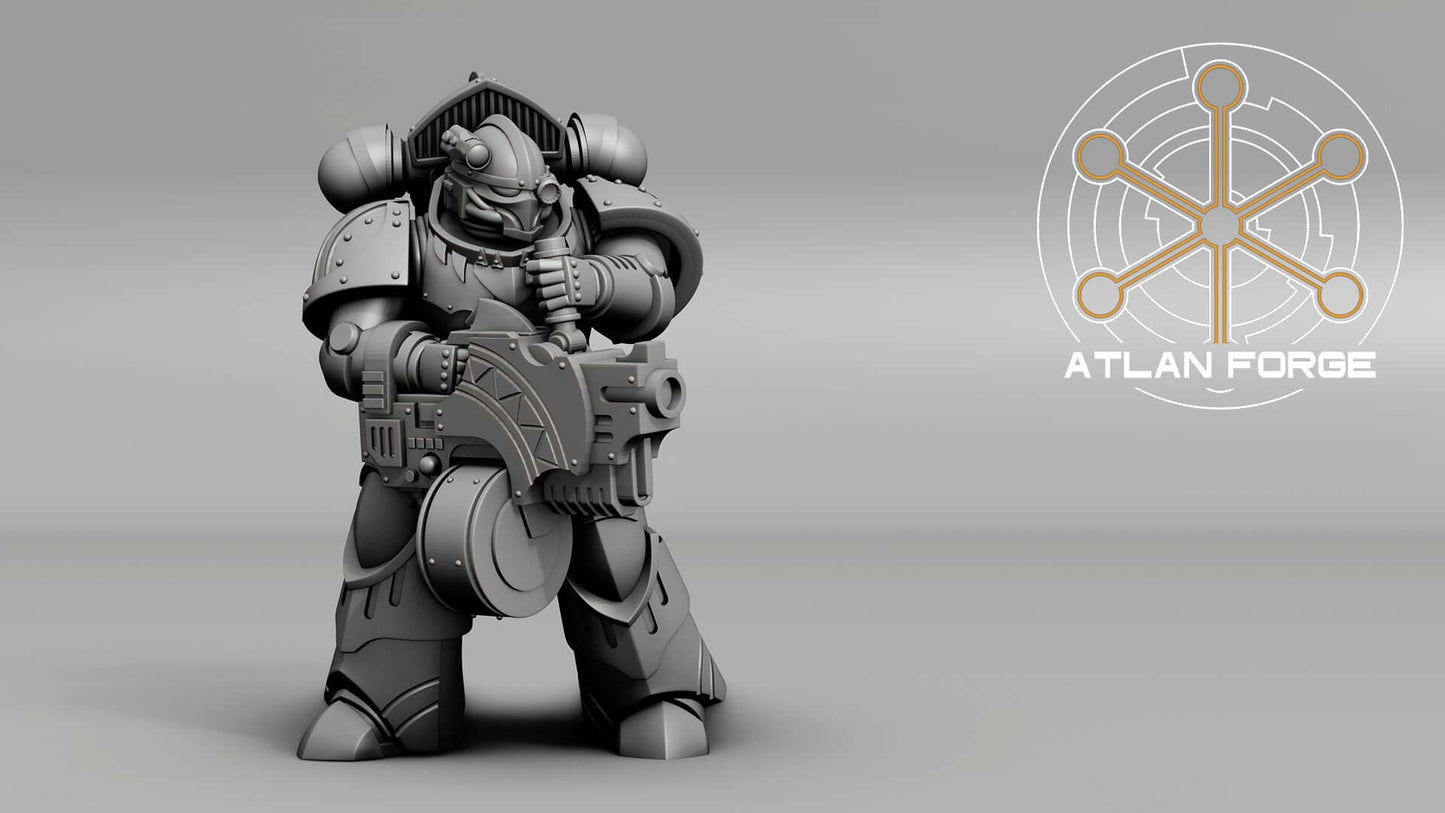 Wai Toa Delugers -  Sci-Fi Wargaming Miniatures, 32mm Scale