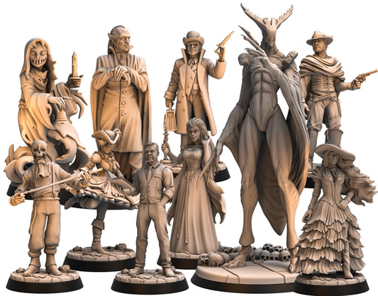 Vampikre cult miniature set for fantasy, tabletop and roleplaying games