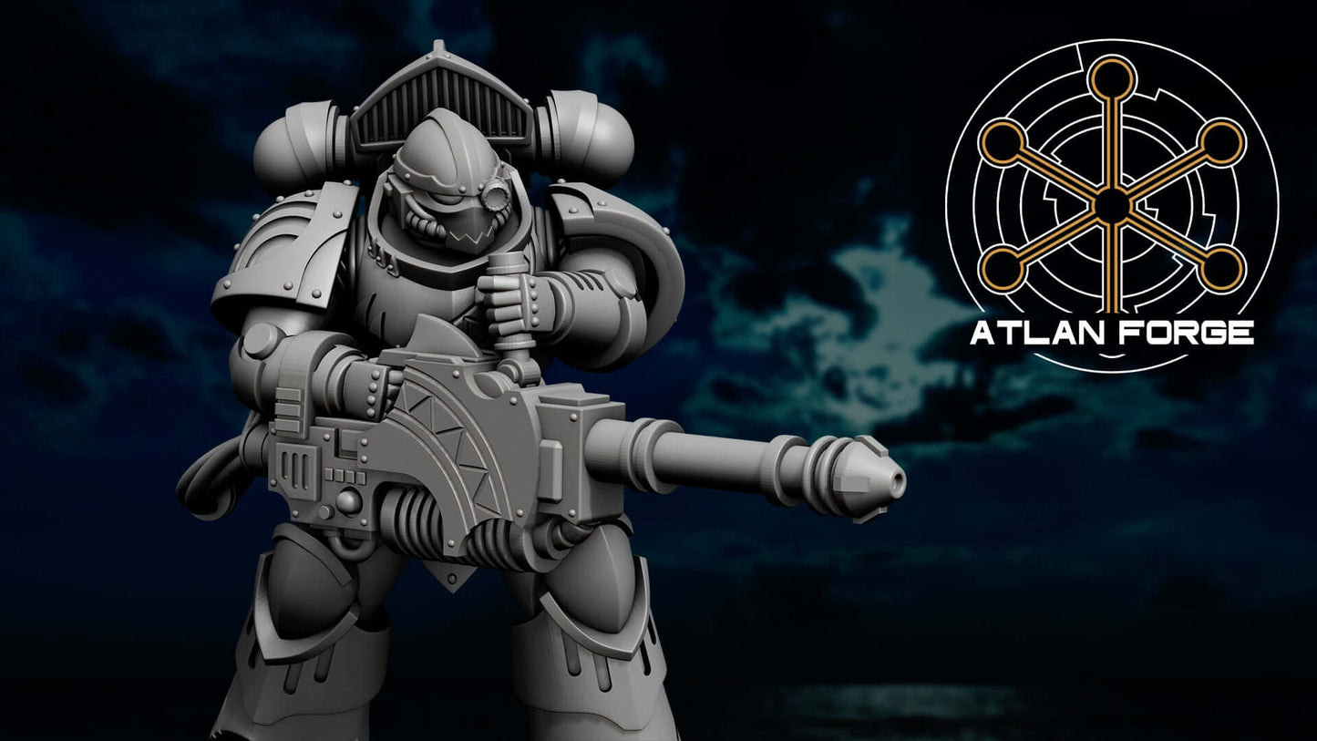 Wai Toa Delugers -  Sci-Fi Wargaming Miniatures, 32mm Scale