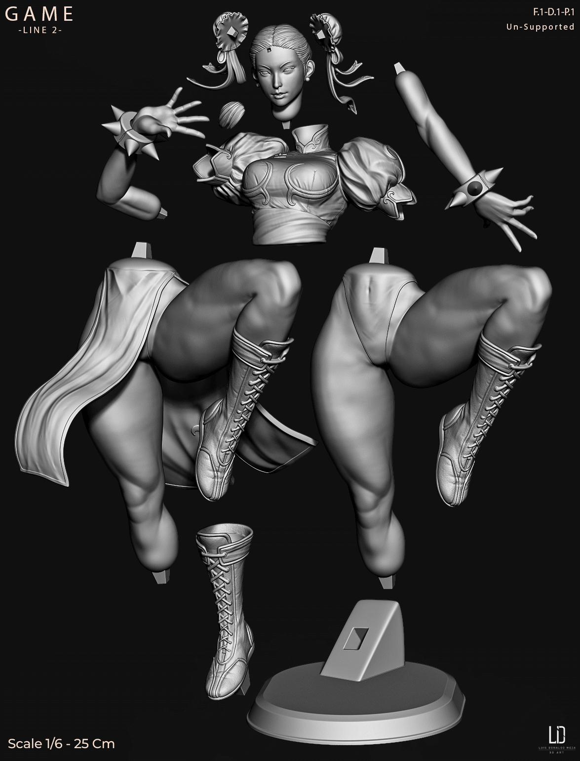 Chun Lee - Classic - Game Line, 1/6 Scale Pin Up Figurine