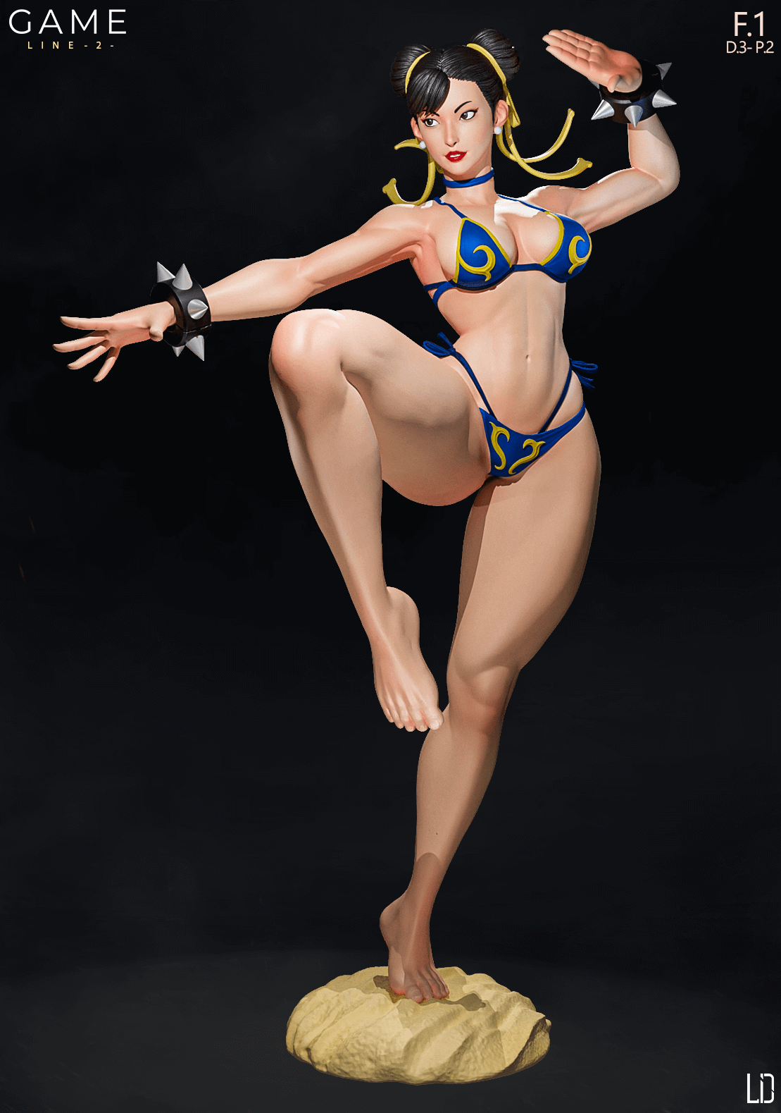 Chun Lee - Beach - Game Line, 1/6 Scale Pin Up Figurine