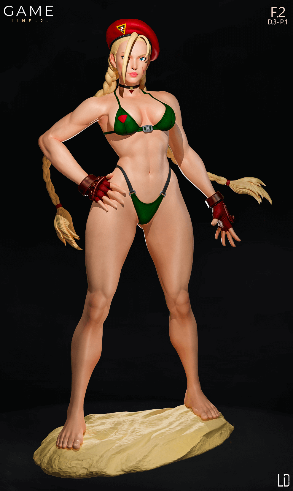 Cammy - Beach - Game Line, Pin Up Figurine, Collectable