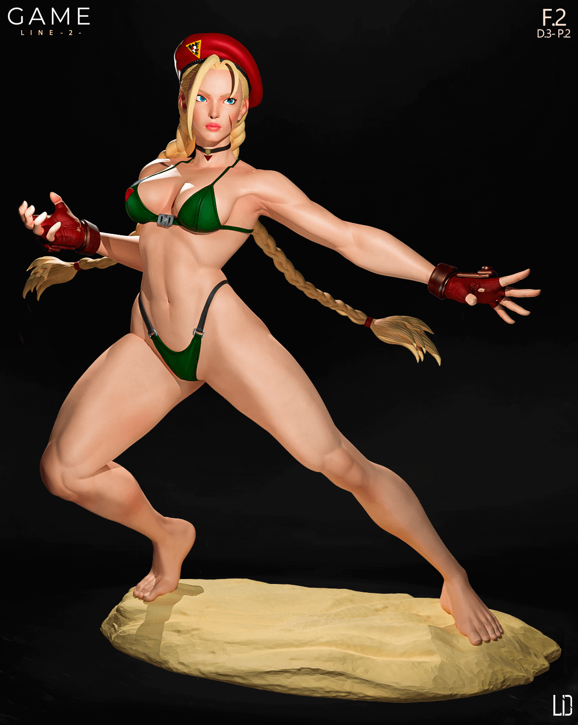 Cammy - Beach - Game Line, Pin Up Figurine, Collectable