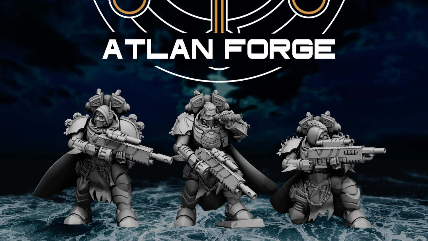 Wai Toa Tide Shades scout squad sniper warriors with cloaks and rifles