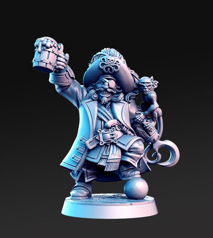 Captain Quidd Crew – Pirate Miniature Set showcasing 11 dynamic resin models ready for tabletop adventures.