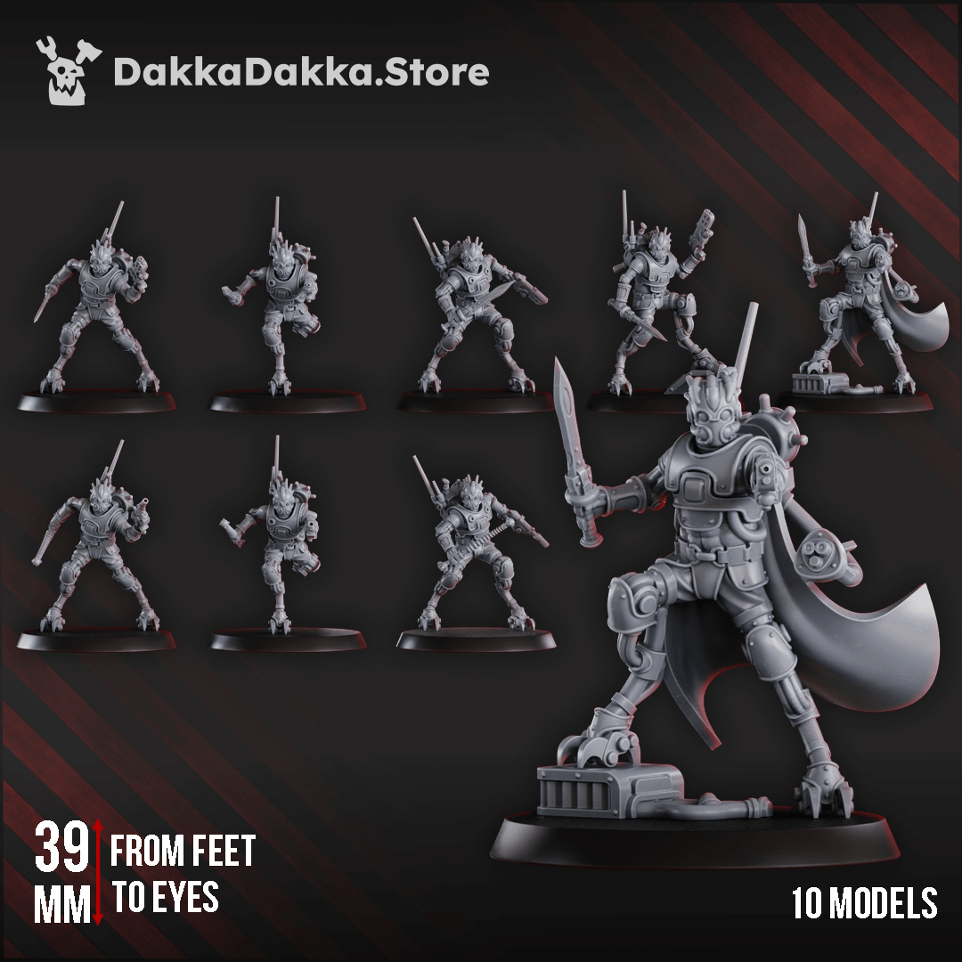  Sci-Fi Machine Cult Persecutors Contrakeens Squad resin cybernetic infantry miniatures set