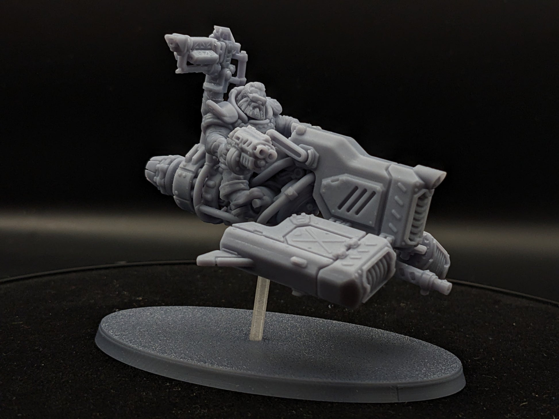 Space Dwarf Trigrav JetBikes - Sci-Fi Wargaming Miniatures, 32mm