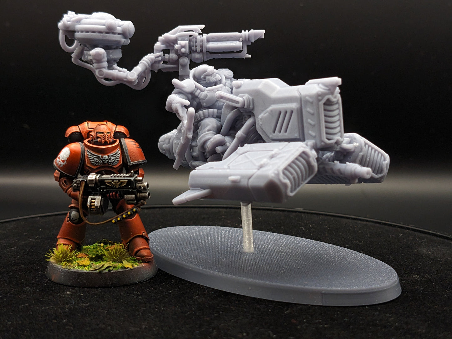 Space Dwarf Trigrav JetBikes - Sci-Fi Wargaming Miniatures, 32mm