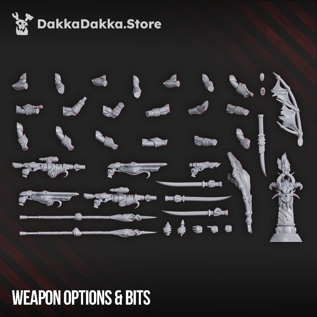 Gothic Sci-Fi Space Elf Warriors - Parlous Hermits Build Kit