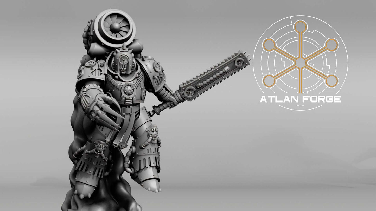 Diseased Mortis Alae Putris (Wings of Rot) — squad of 5 unpainted resin plague marines with insectoid wings, turbine helms, and corroded weapons