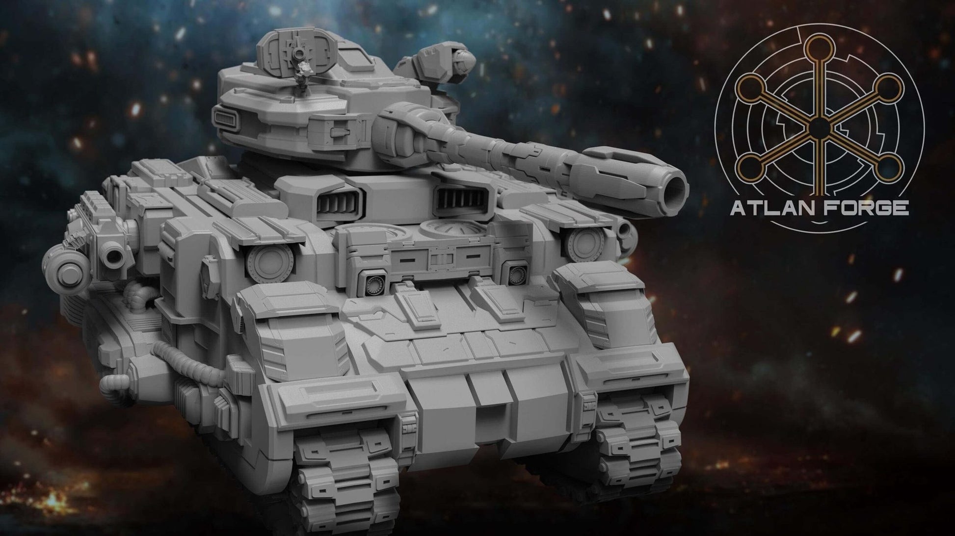 Armoured Column Battle Pack, Arctodus Tank - Atlan Forge,Sci-Fi Wargaming Miniatures