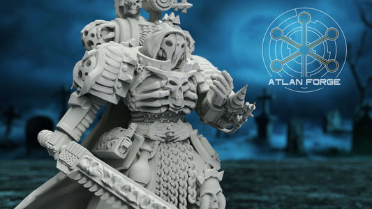 Diseased Manus Mortis Sawbones plague surgeon resin miniature with chainblade, servo injector arm and scenic undead hands base
