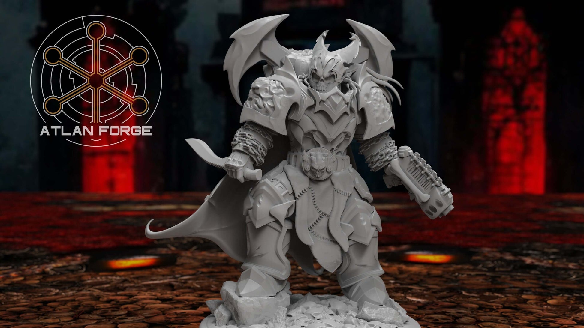 Gothic Sci-Fi Warrior Vampire Knights Captain Nekramoroi resin miniature parts and assembled components