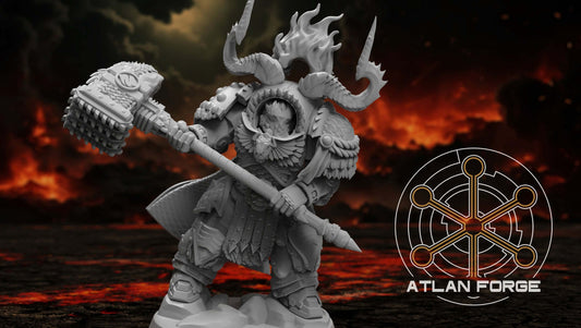 Dragon Inferno Captain - Sci-Fi Wargaming Miniatures, 32mm Scale