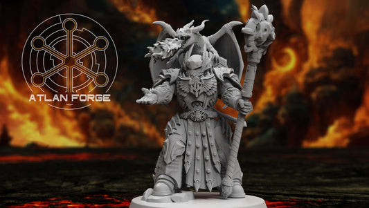 Sci-Fi Warrior Miniature featuring Dragon Mage Space Wizard in detailed resin design.