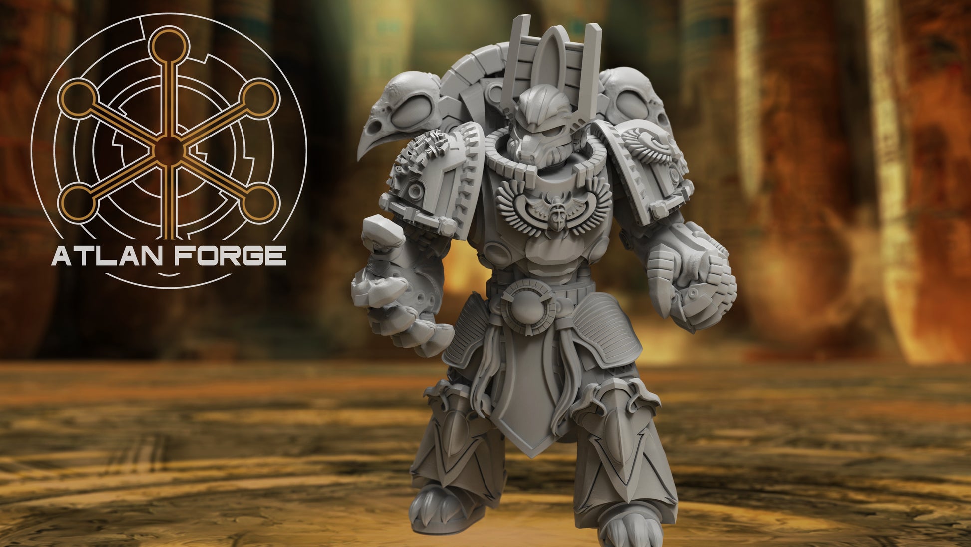 Aegyptian Melee Amenti squad of five with ornate armour, melee weapons, pistols and flamers