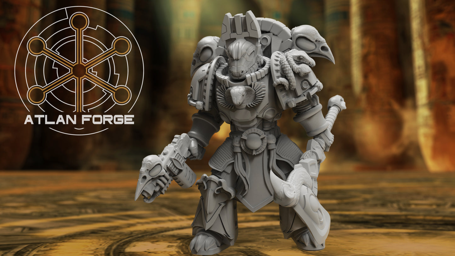 Aegyptian Melee Amenti squad of five with ornate armour, melee weapons, pistols and flamers