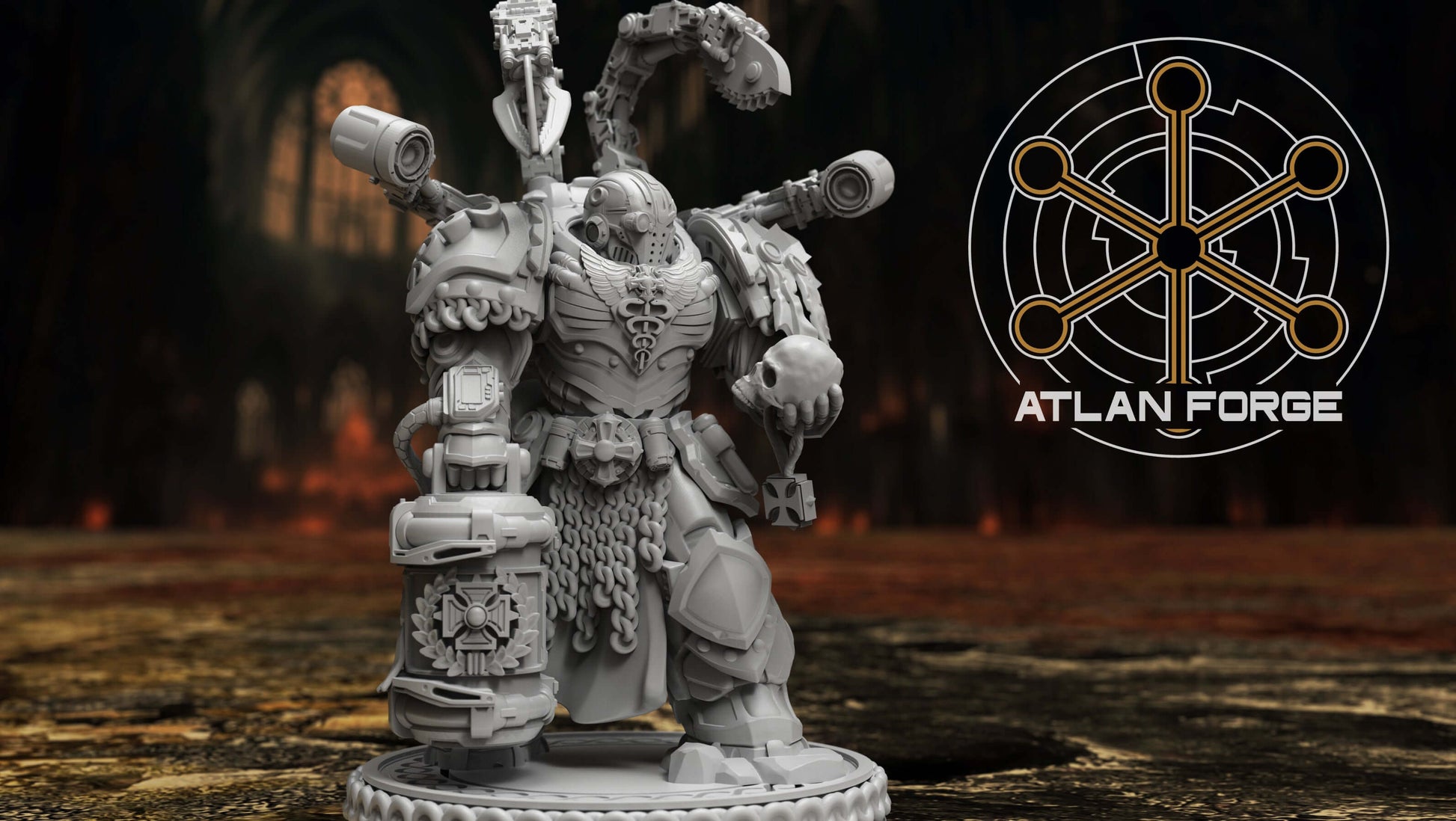Templar Aegis Therapeuo grimdark apothecary warrior resin miniature