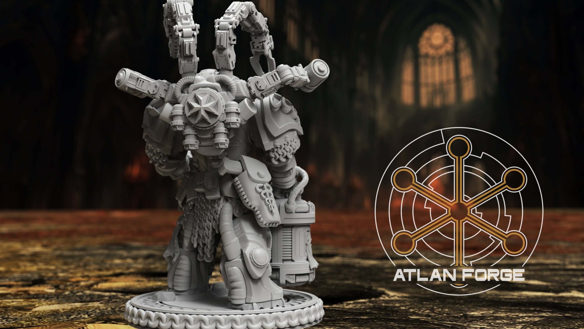 Templar Aegis Therapeuo grimdark apothecary warrior resin miniature