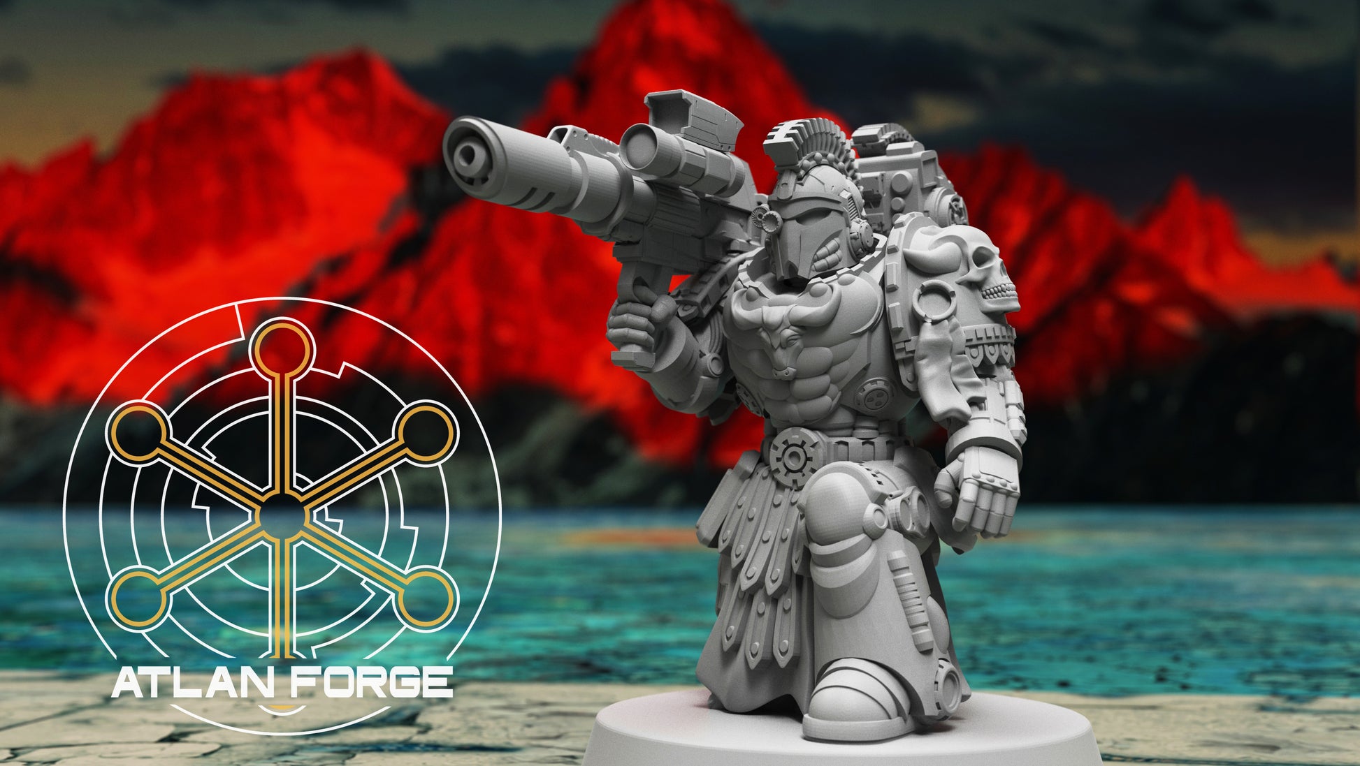 Minoan Toxotai 32mm resin squad of 5 sci-fi heavy infantry by AtlanForge