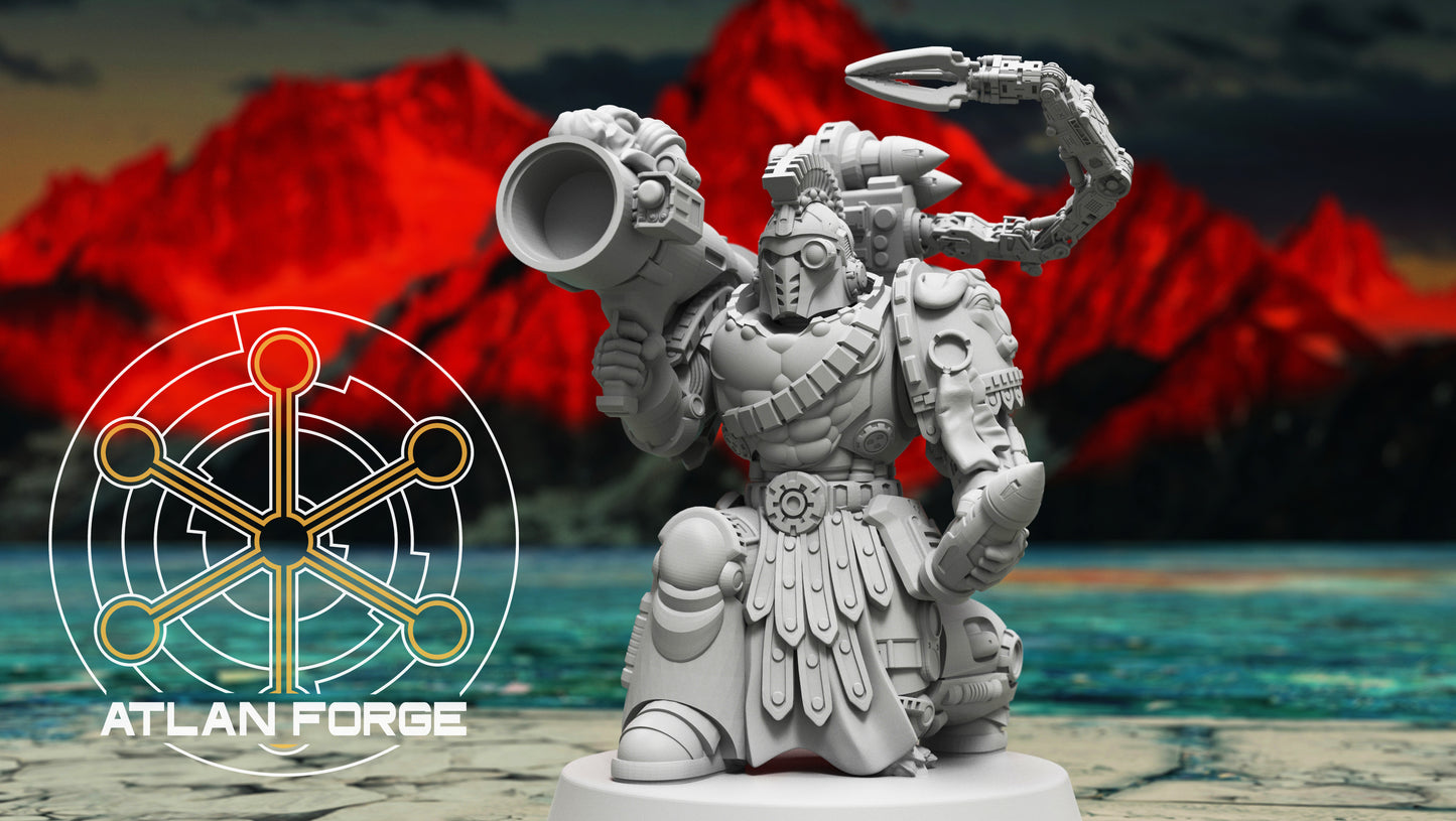 Minoan Toxotai 32mm resin squad of 5 sci-fi heavy infantry by AtlanForge
