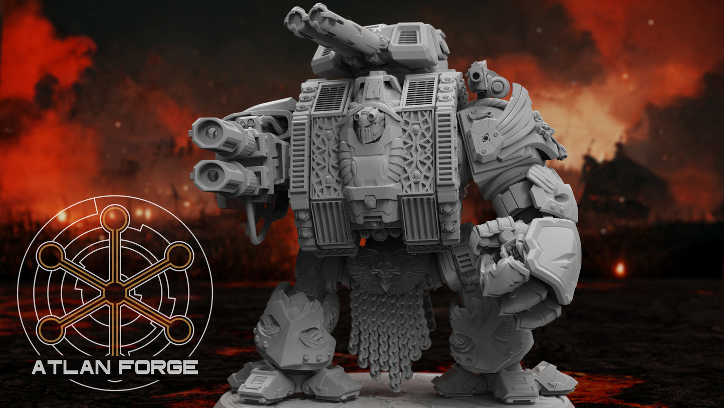 Templar Crusader Dreadnought - Sci-Fi Wargaming Miniatures, 32mm