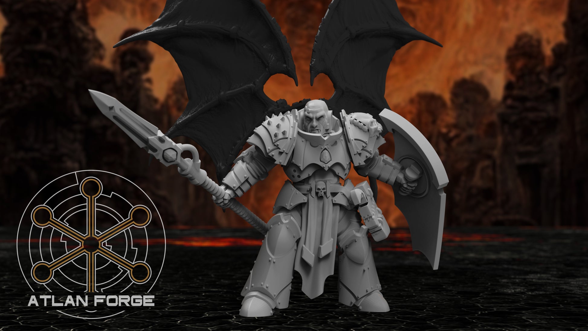 Vampire Knights Veterans - Atlan Forge, Sci-Fi Wargaming Miniatures, 32mm Scale