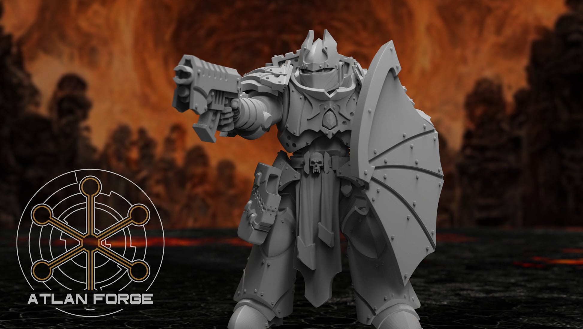 Vampire Knights Veterans - Atlan Forge, Sci-Fi Wargaming Miniatures, 32mm Scale