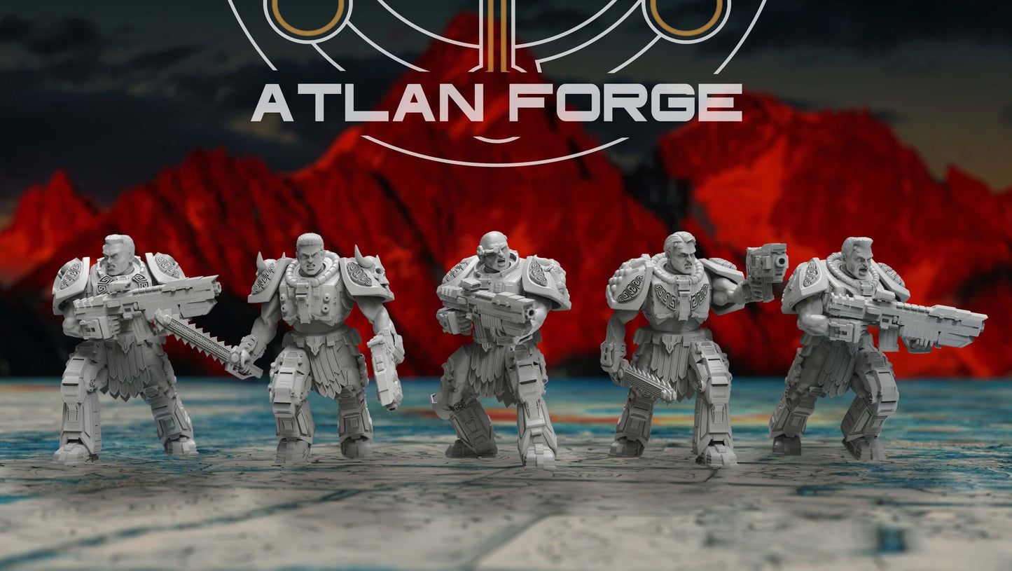 Minoan Initiates - Atlan Forge, Sci-Fi Wargaming Miniatures, 32mm Scale