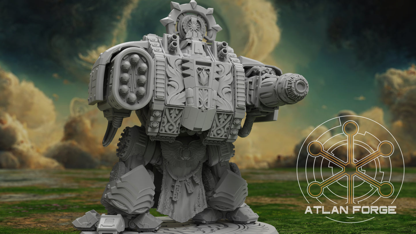 Dreadnought - Angelic Lion Dreadnought, Sci-Fi Wargaming Miniatures, 32mm Scale