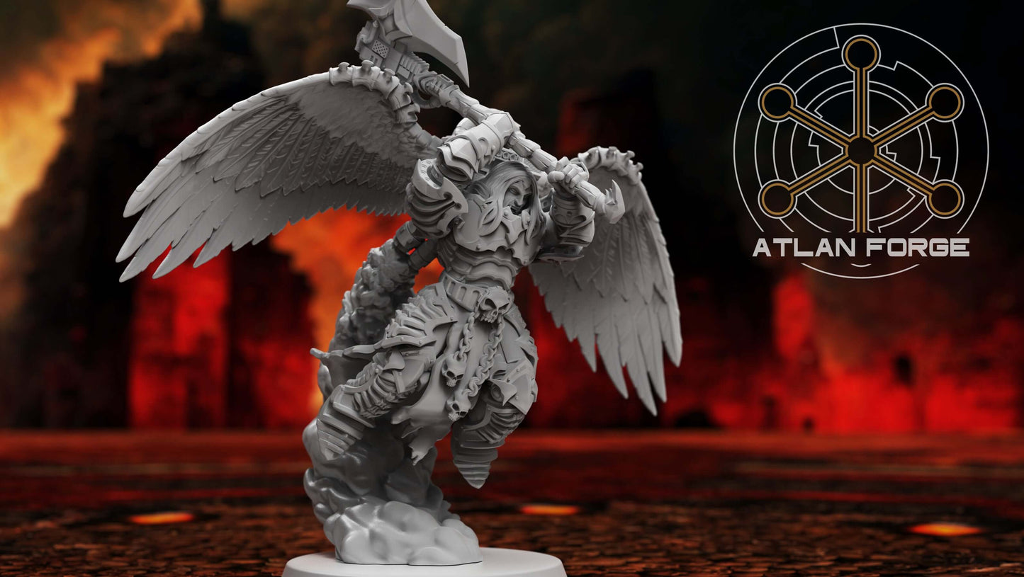 Vampire Knights Crash Captain gothic sci-fi warrior with wings and axe