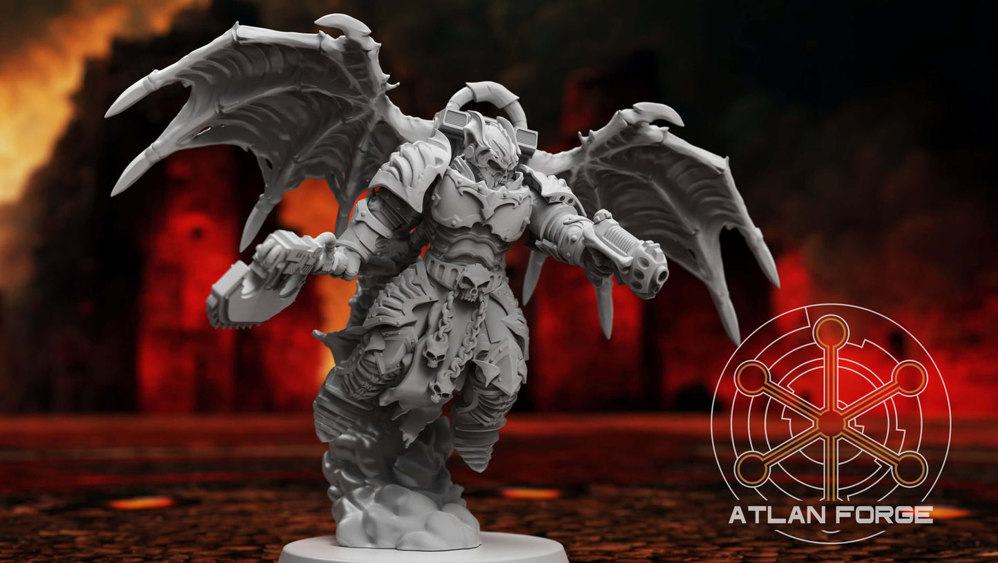 Vampire Knights Crash Captain gothic sci-fi warrior with wings and axe