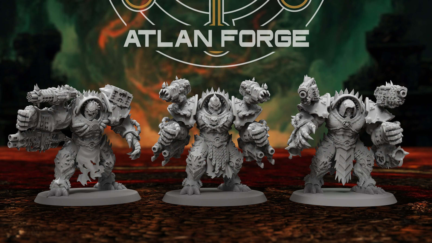 Hades Warbrutes heavily armoured brute squad with heavy weapons