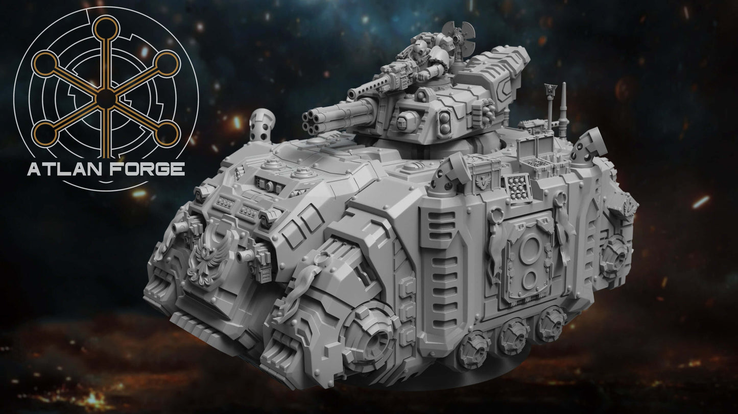 Sci-Fi Grav Tank – Deinotherium Heavy APC model with detailed armor and engines by Atlan Forge