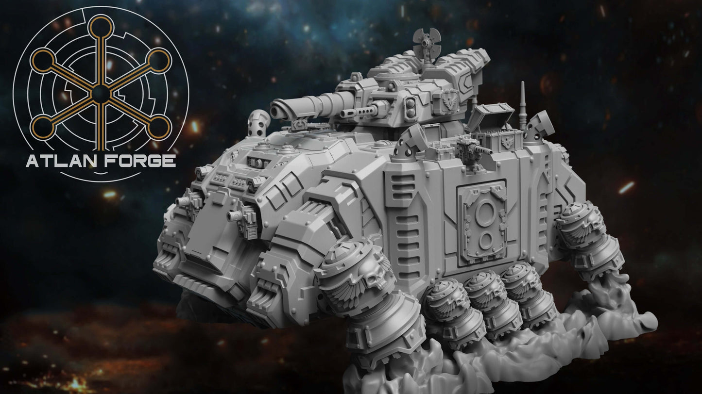 Sci-Fi Grav Tank – Deinotherium Heavy APC model with detailed armor and engines by Atlan Forge