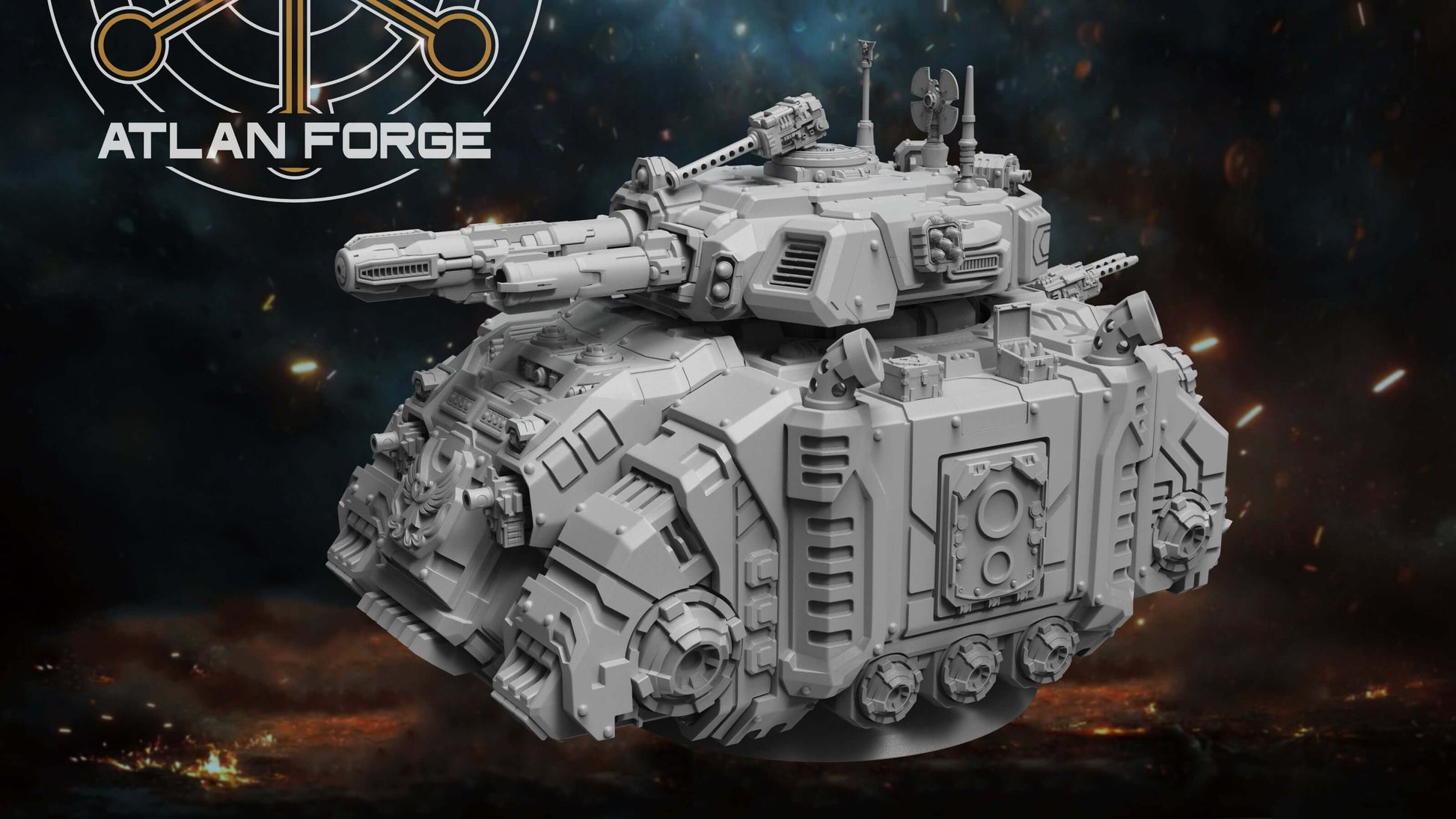 Sci-Fi Heavy Tank – Deinotherium Heavy Tank model with detailed armored design and turret.