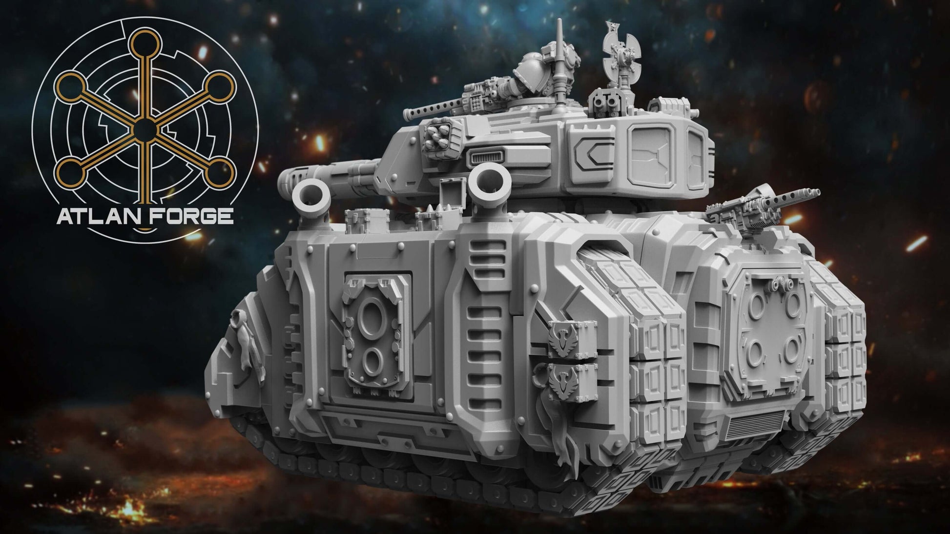 Sci-Fi Heavy Tank – Deinotherium Heavy Tank model with detailed armored design and turret.