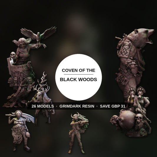 Coven of the Black Woods - Complete Warband, 26 model grimdark resin warband