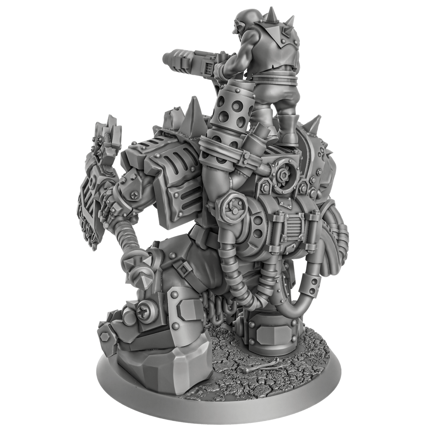 Da Great Arma Boss Ork- by DakkaDakka, Sci-Fi Wargaming Miniatures, 32mm Scale