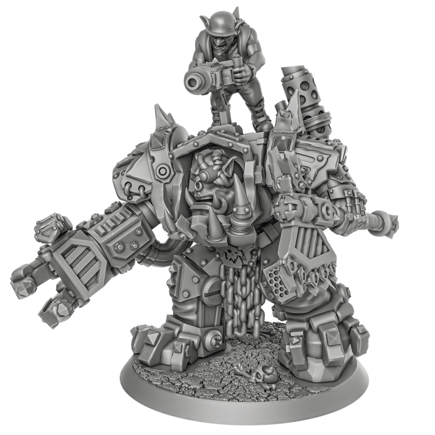 Da Great Arma Boss Ork- by DakkaDakka, Sci-Fi Wargaming Miniatures, 32mm Scale