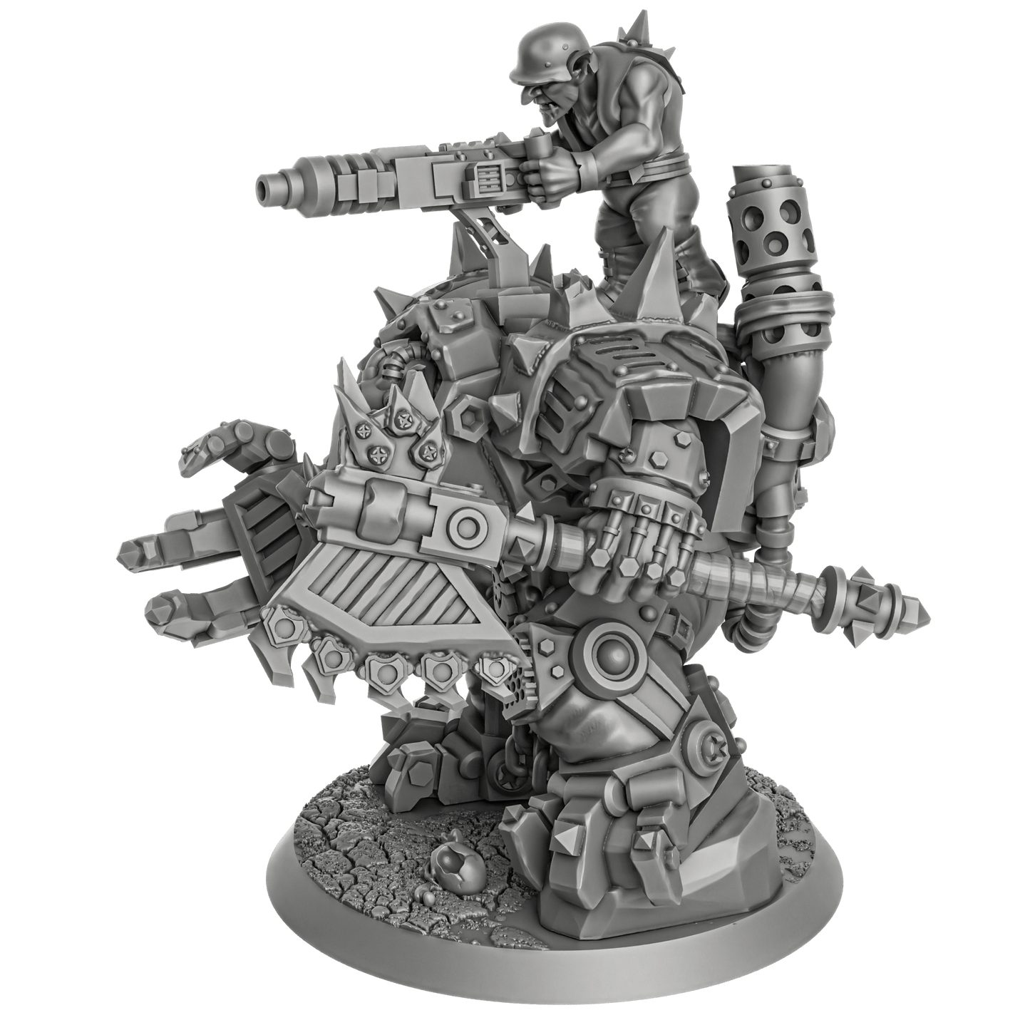 Da Great Arma Boss Ork- by DakkaDakka, Sci-Fi Wargaming Miniatures, 32mm Scale