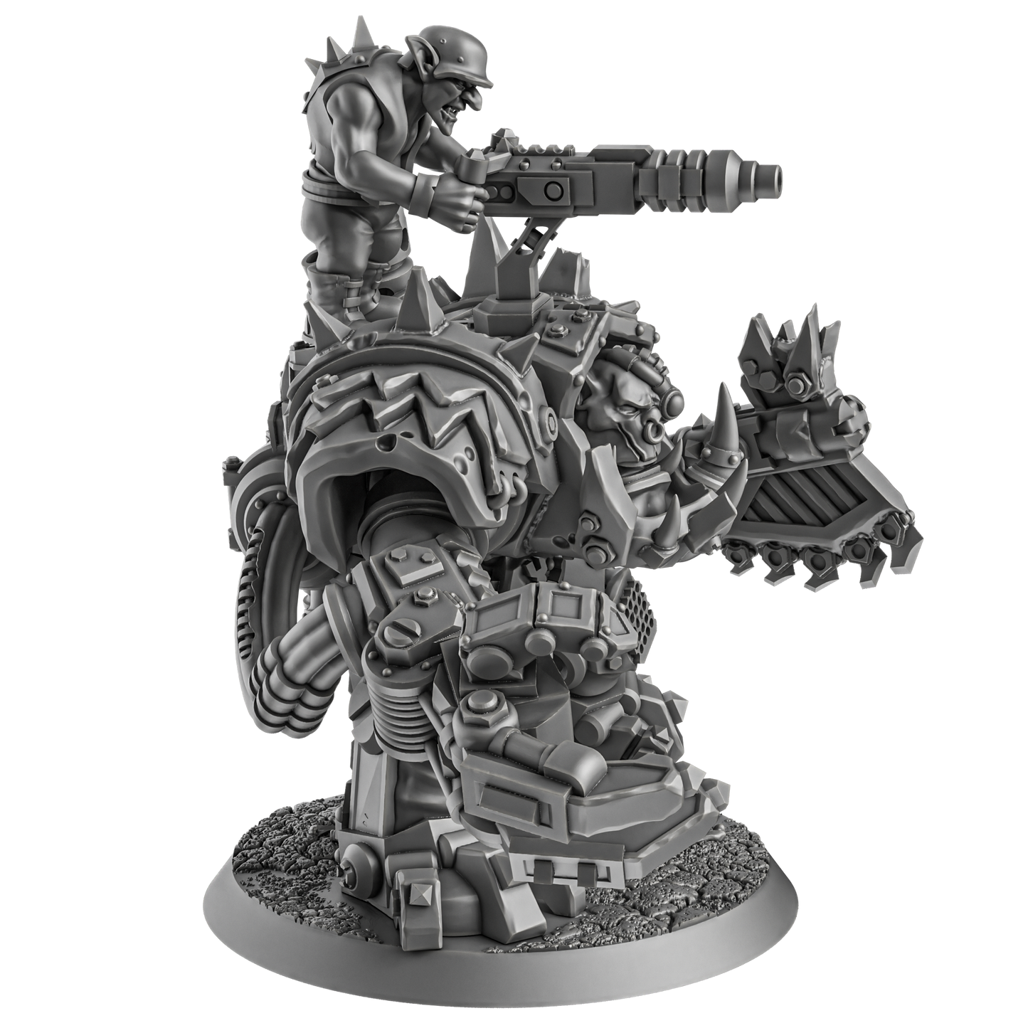 Da Great Arma Boss Ork- by DakkaDakka, Sci-Fi Wargaming Miniatures, 32mm Scale