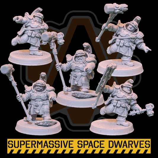 Space Dwarf Elites - Sci-Fi Wargaming Miniatures, 32mm