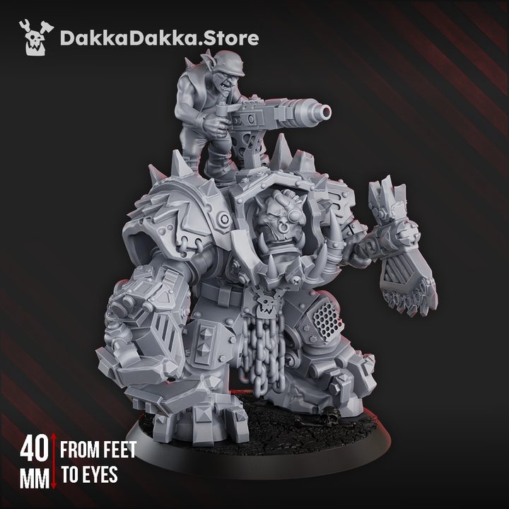 Great Arma Boss armoured ork warlord included in the Space Orks Battle Pack