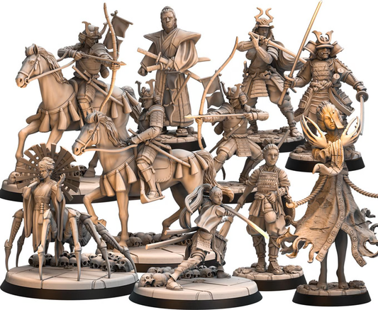 Pinnacle State Nihon Set - Fantasy RPG Miniatures, 32mm Scale