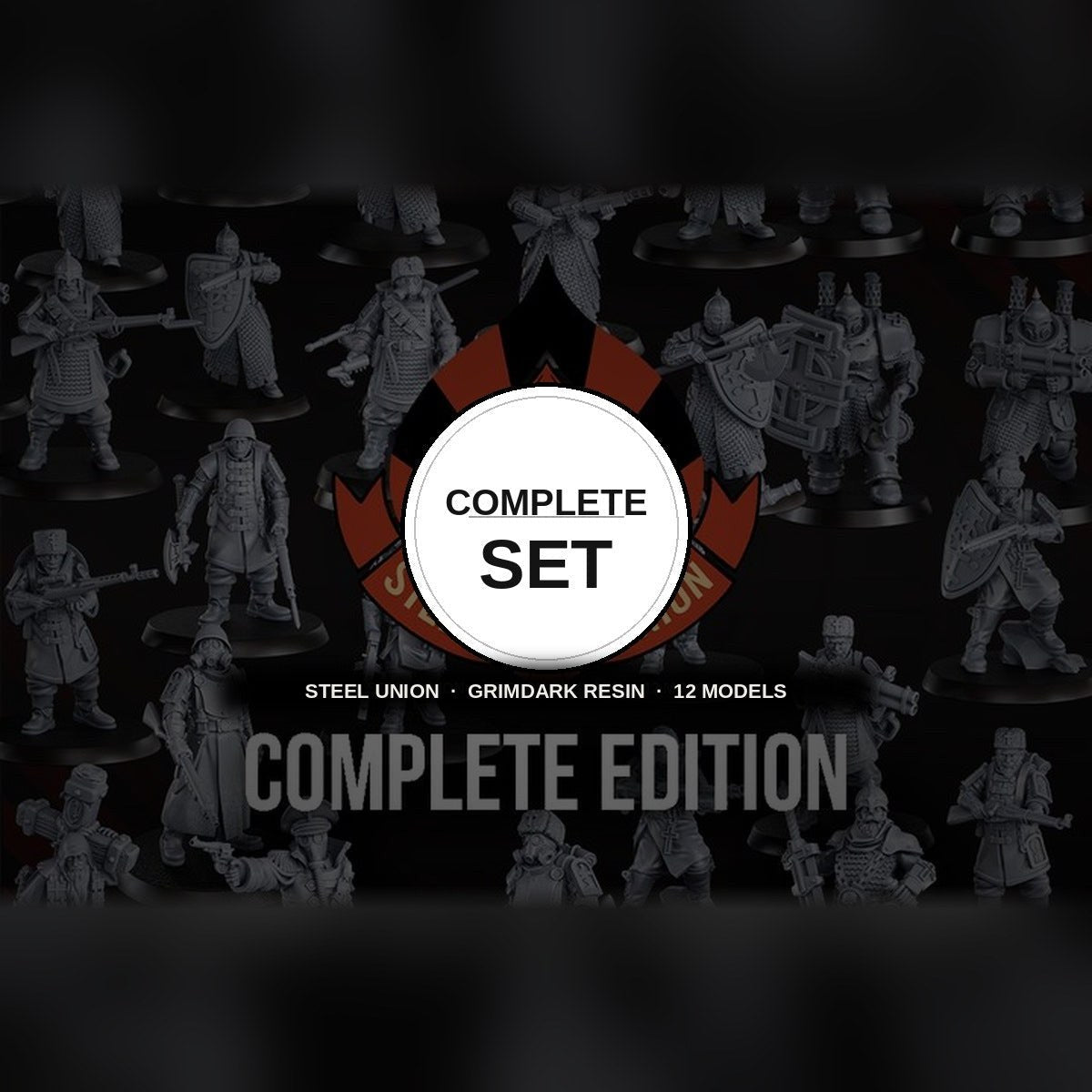 Steel Union Complete Set grimdark resin warband, 12 models