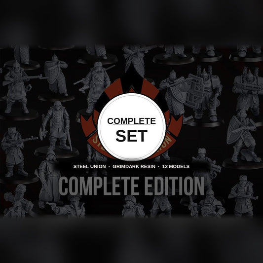 Steel Union Complete Set grimdark resin warband, 12 models