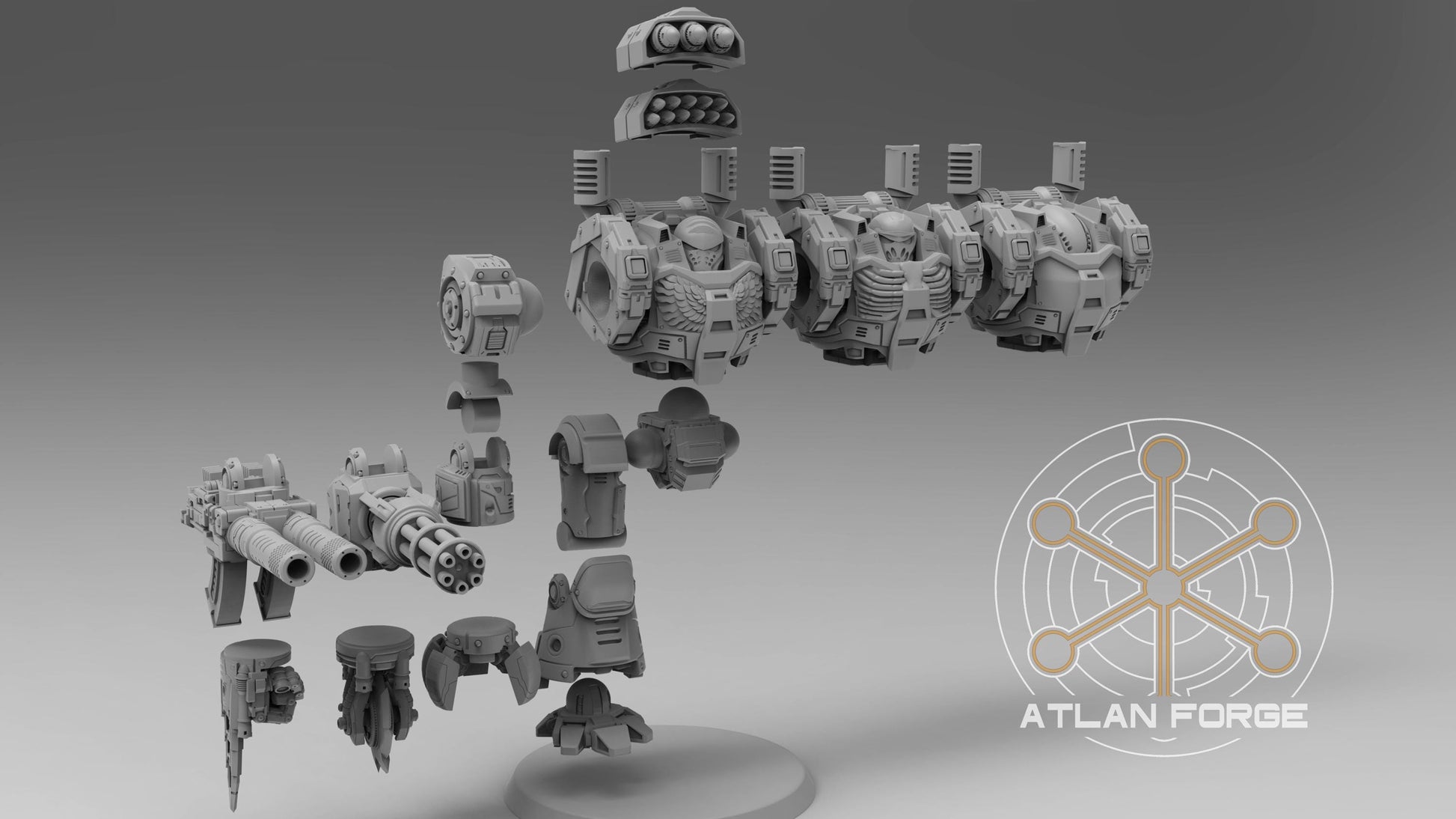 Dreadnought - Velox Class: Imperial, Chaos or Standard - Atlan Forge, Sci Fi Tabletop Wargaming proxy miniatures, 32mm Scale